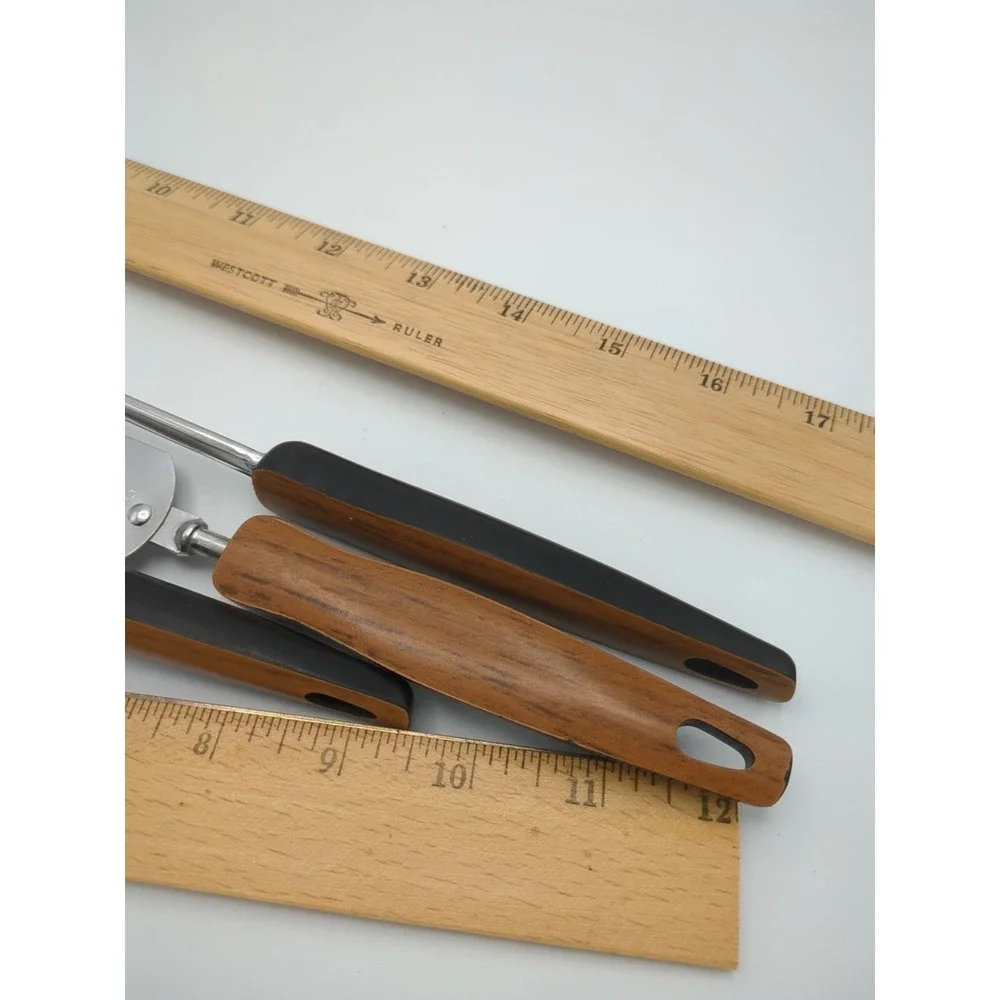Vtg EKCO Stainless Cooking Utensils Woodgrain Faux Wood‎ Set of 3 Retro USA